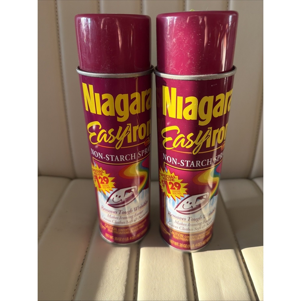 Niagara Easy Iron Non - Starch Spray Aerosol Can 20oz  Vintage Made In USA